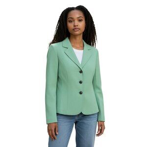 Collections by Le Suit Mint Green 3 Button Blazer Jacket Size 12 Lined